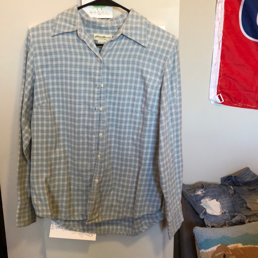 Baby blue soft flannel